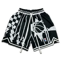 High Street Retro New Drawstring Basketball Shorts Men's Summer Outdoor Running Fitness But Knee Sports Quarter Pants 2