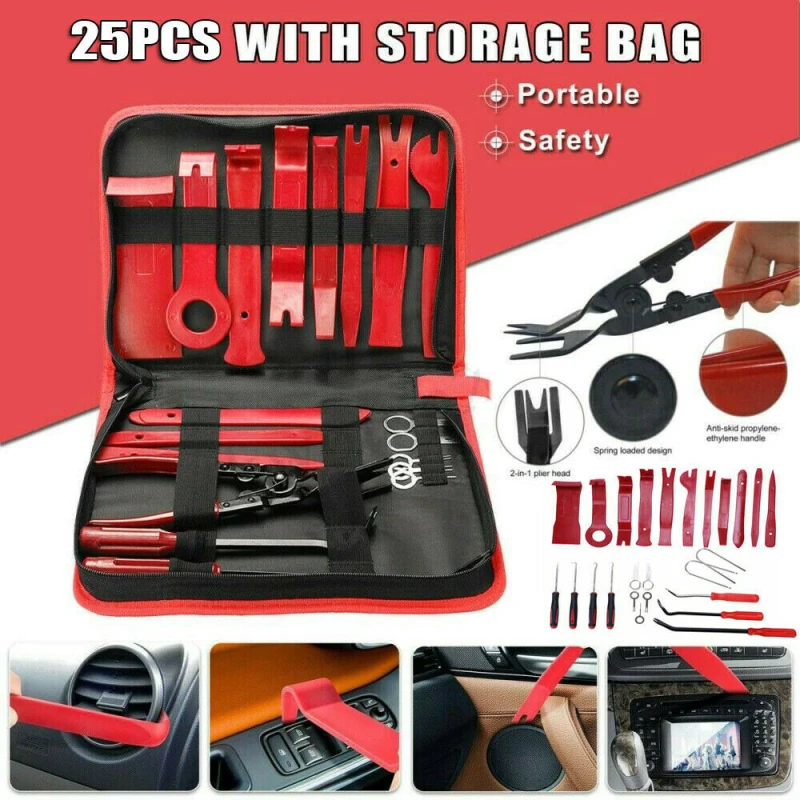 

Trim Removal Pry Disassembly Tool Interior Door Clip Panel Trim Dashboard Removal Tool Kit Auto Car Opening Repair Tool Set
