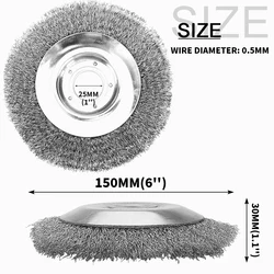 Enhanced Landscaping Weeder - Heavy-Duty Rotary Wire Brush Tool (6inch A)