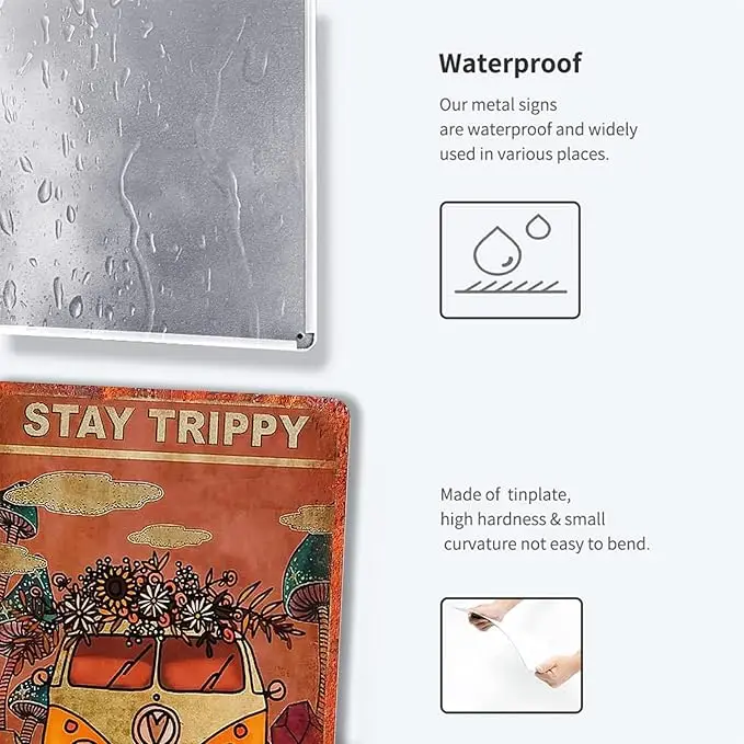 Types Of Deer Metal Tin Sign - Farmhouse Wall Decor 12x17 Inches