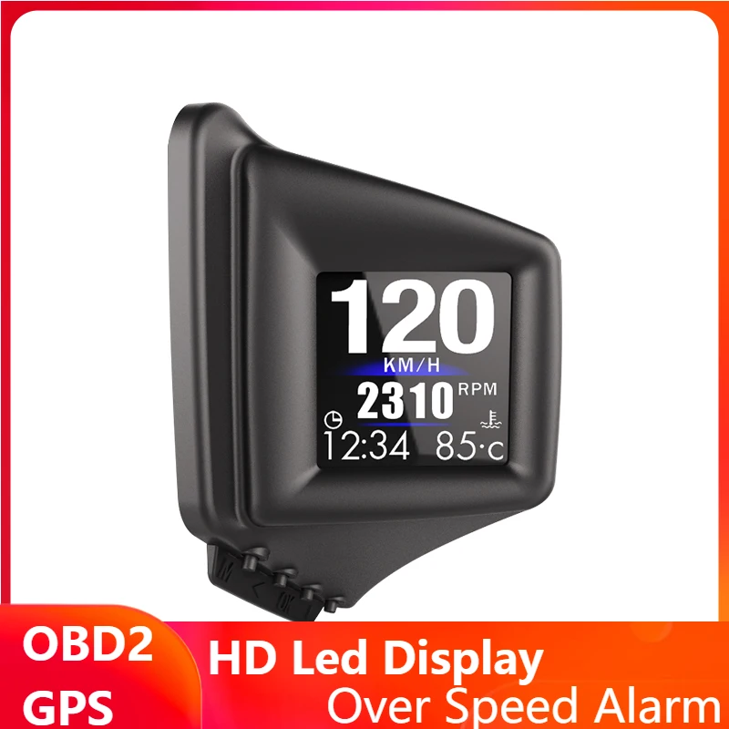 

Head Up Display A401 Obd2 GPS HUD Digital Odometer Alarm Car Speedometer On-board Computer Led Auto Display Screen Projectors