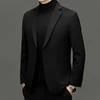 Men Cashmere Blazers Gray Coffee Black Sheep Wool Suit Jackets Slim Fit Design Middle Class Outfit Old Money Style Clothes 2024 4
