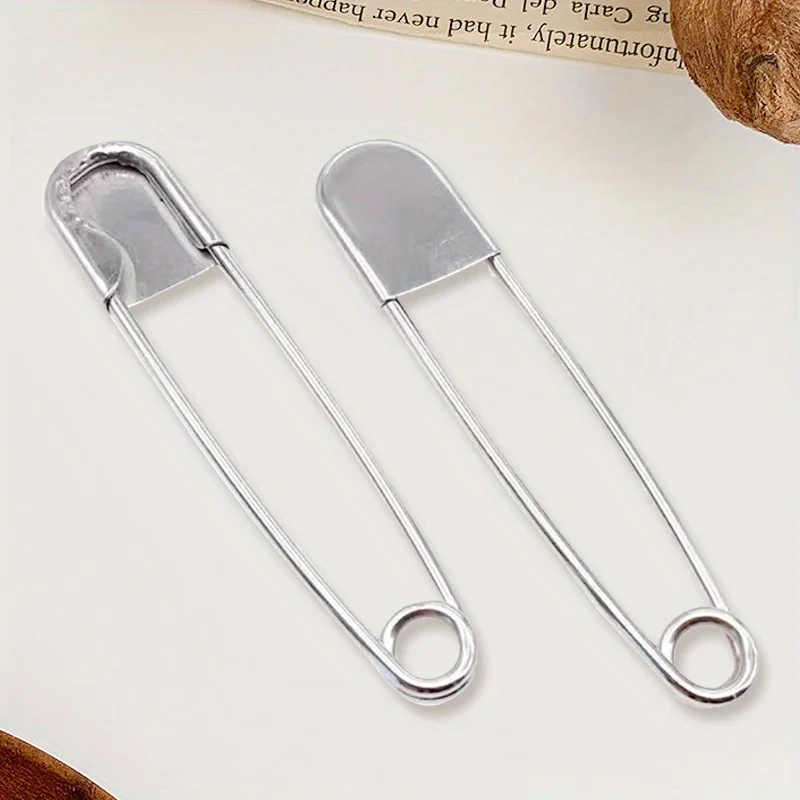 1pc, Plus Size Pin, Stainless Steel Wire Large Pin, Large Buckle Pin, Safety Paper Clip, Plus Stable Pin