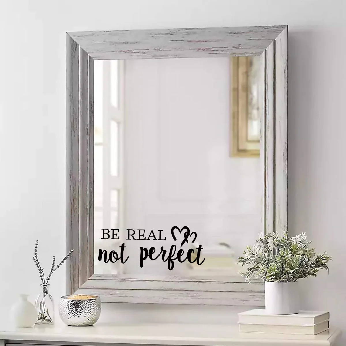 Wall Stickers Furniture Mirror Bathroom Living Room Bedroom Decor 1Pc