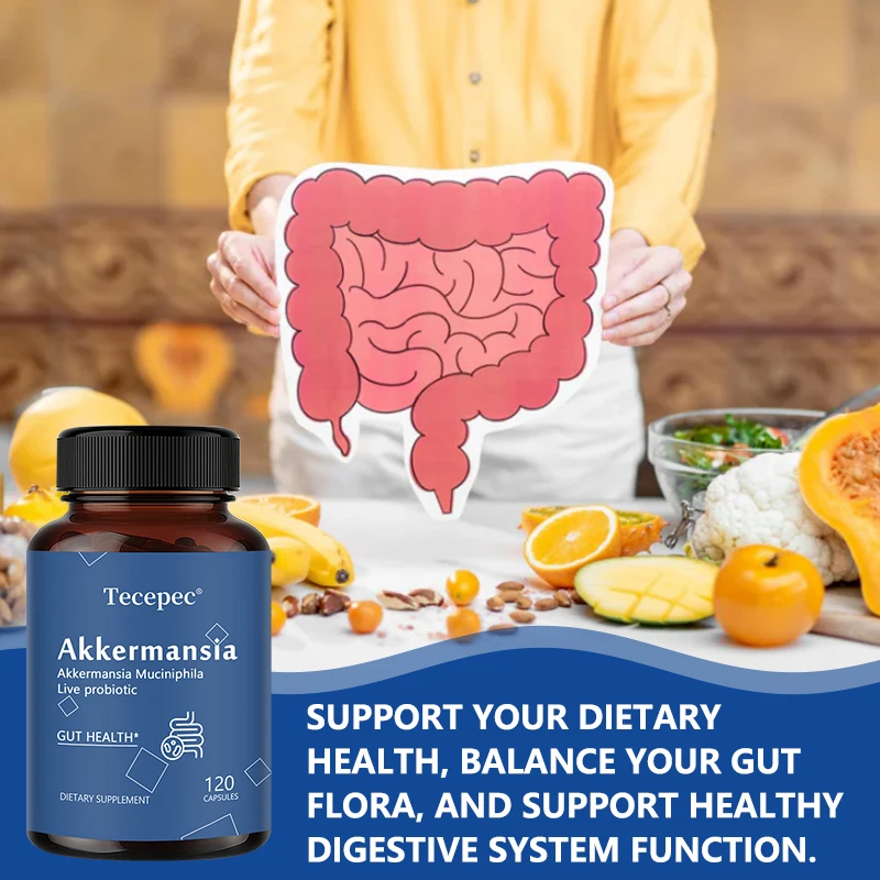Akkermansia Muciniphila Active Probiotic Capsules, Support Digestion, Intestinal Health, Promote Intestinal Flora Balance 4
