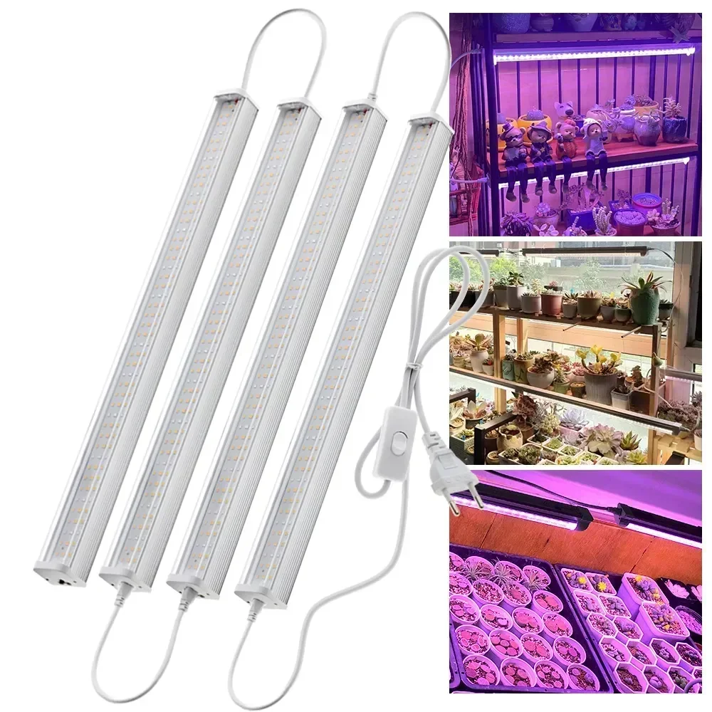 Newest 1/2/4/6PCS Full Spectrum LED Growing Lights for Greenhouse Plants Veg Flowers Fill Light Soilless Cultivation Lamps Hot