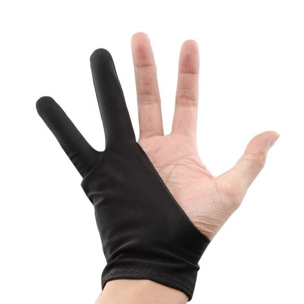 

4 Pcs Anti-Fouling Drawing Glove Sketch Dedicated Spandex Two Finger Gloves Artist