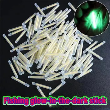 라이트 나이트 낚시 플로트 다크 글로우 스틱, 유용한 낚시 형광 라이트 스틱, 낚시 태클, 100PCs/로트, 2.2mm, 4.5mm