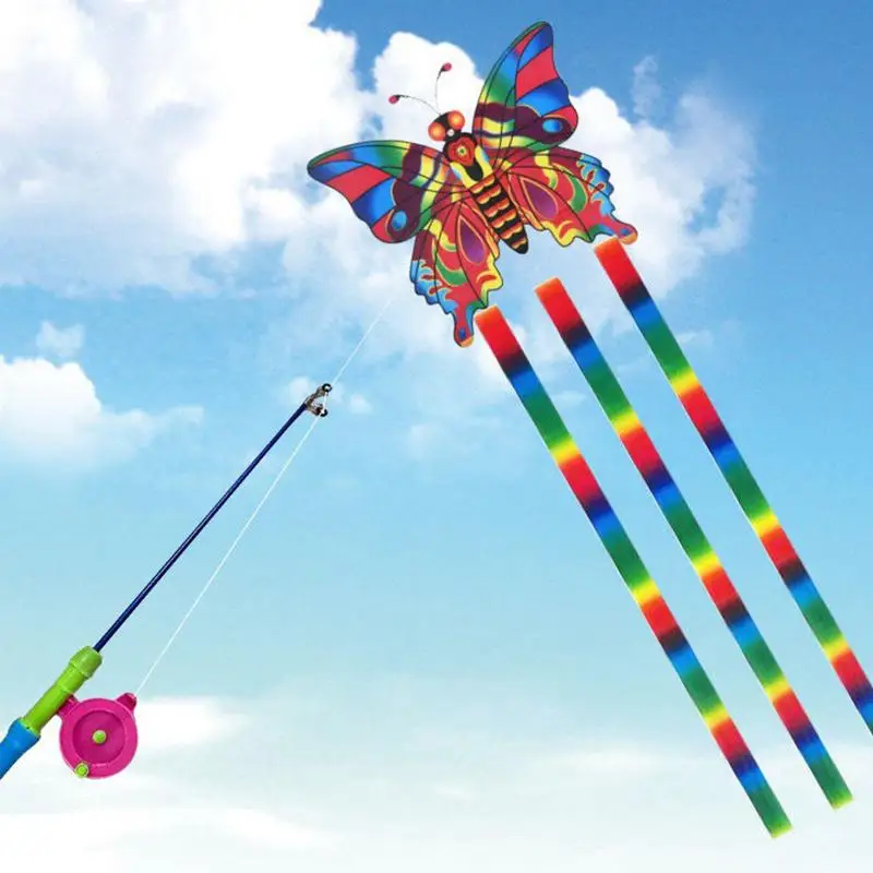Butterfly Huge Kite Easy To Fly Butterfly Kite With Holding Fishing Rod For  Kids And Adults For Beach Trip Park Family Outdoor - AliExpress