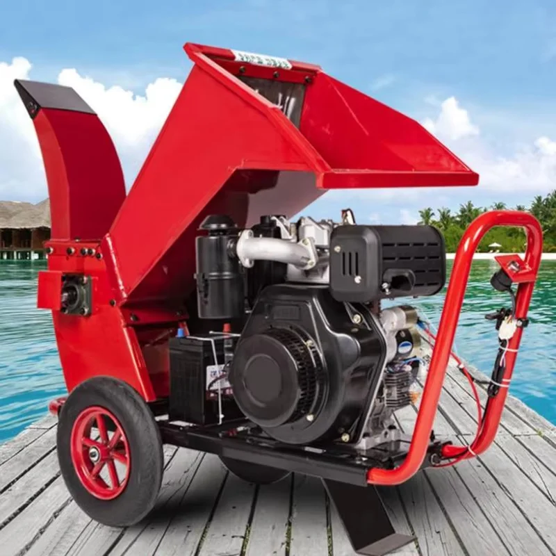 driven tractor diesel engine small wood chipper 3