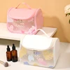 Portable Cosmetic Bag Female Travel Storage Toiletry Organize Women Waterproof PVC Wash Kit Transparent Zipper Make Up Case 3