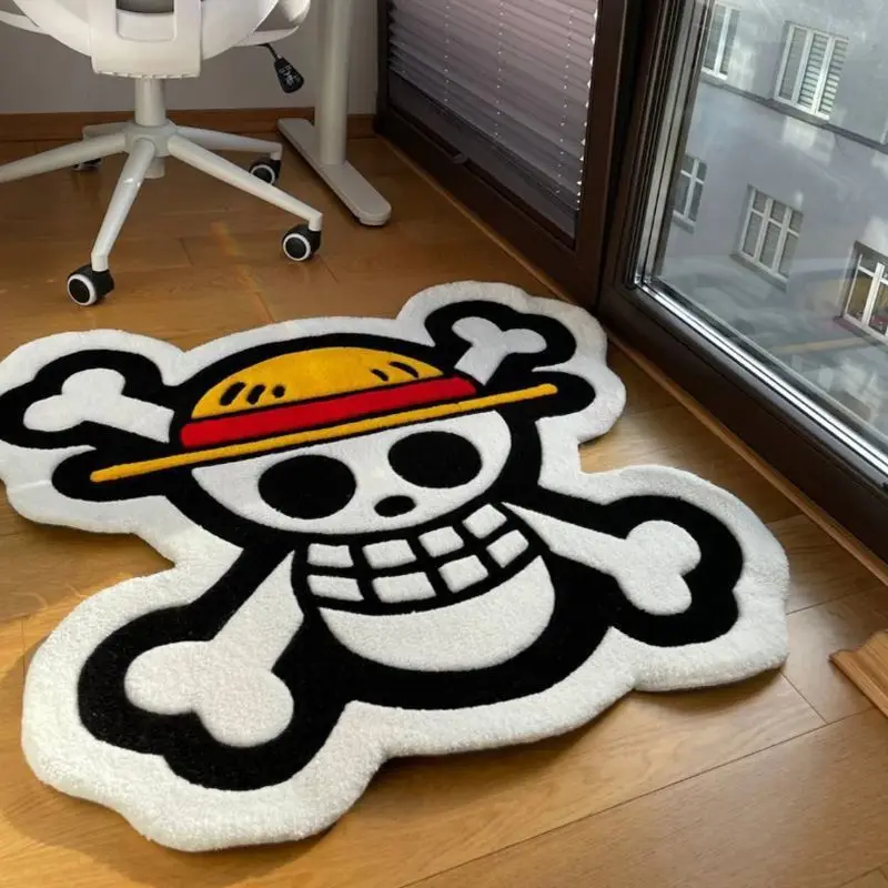 One Piece Plush Floor Mat Anime Y2K Carpet Cute Cartoon Absorbent