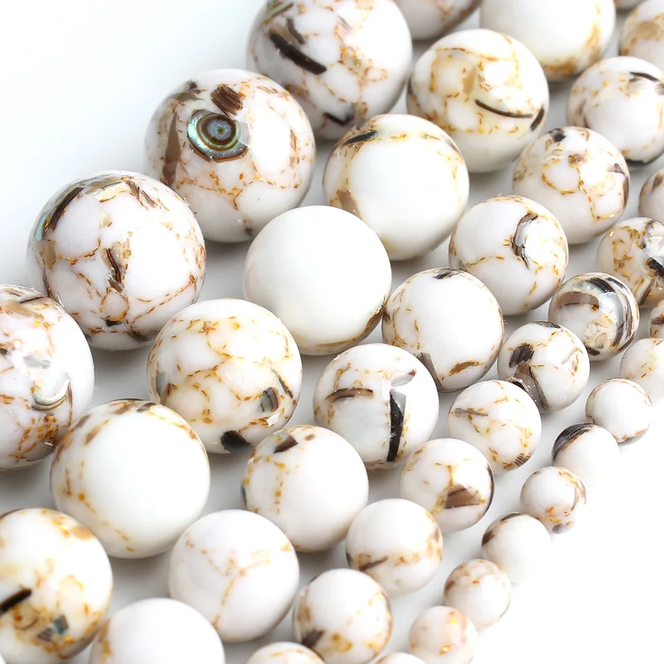Natural White Howlite Heishi Beads - 4x2mm Flat Round Discs, 15.5 Inch Strand (~150 Beads), For Jewelry Making