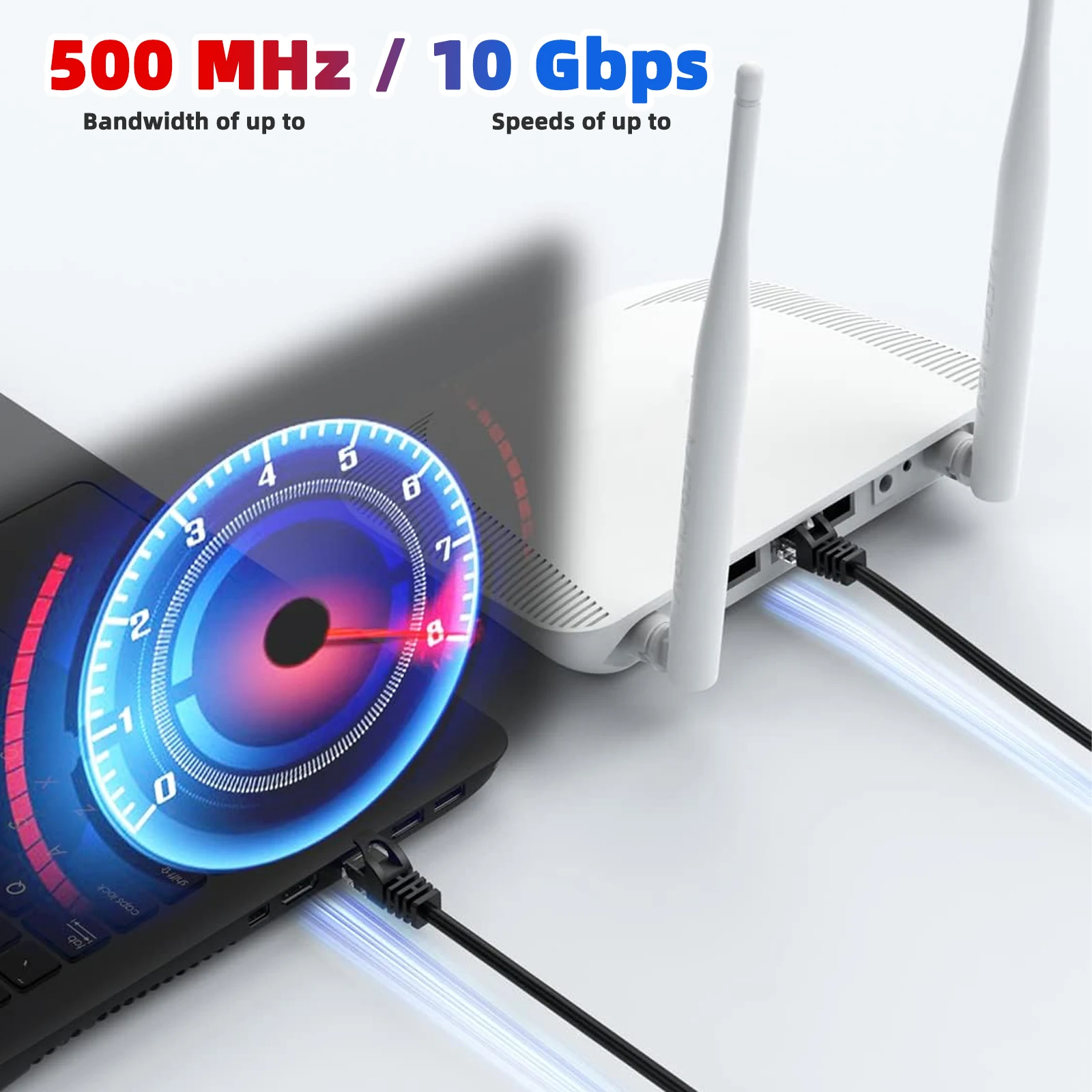이더넷 케이블 Cat6 원형 네트워크 패치 랜 케이블 26AWG RJ45 50M 30M 20M PS5 라우터 PC 컴퓨터 인터넷 야외용 케이블 CAT6