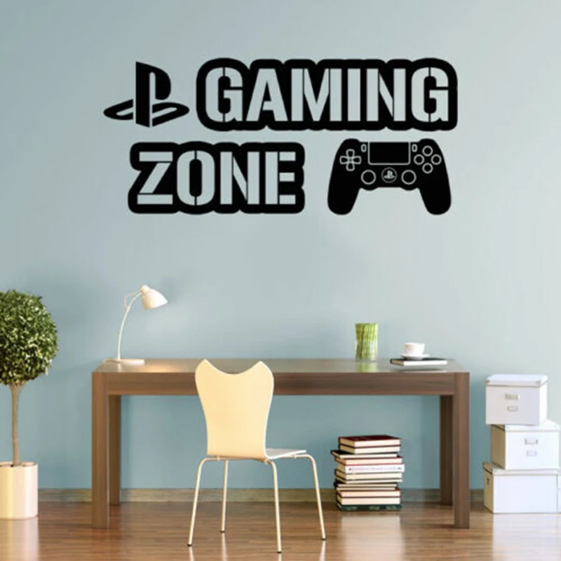 NAME GAMBLE Console Controller Youth Room Wall Sticker Wall Decal Game Zone 