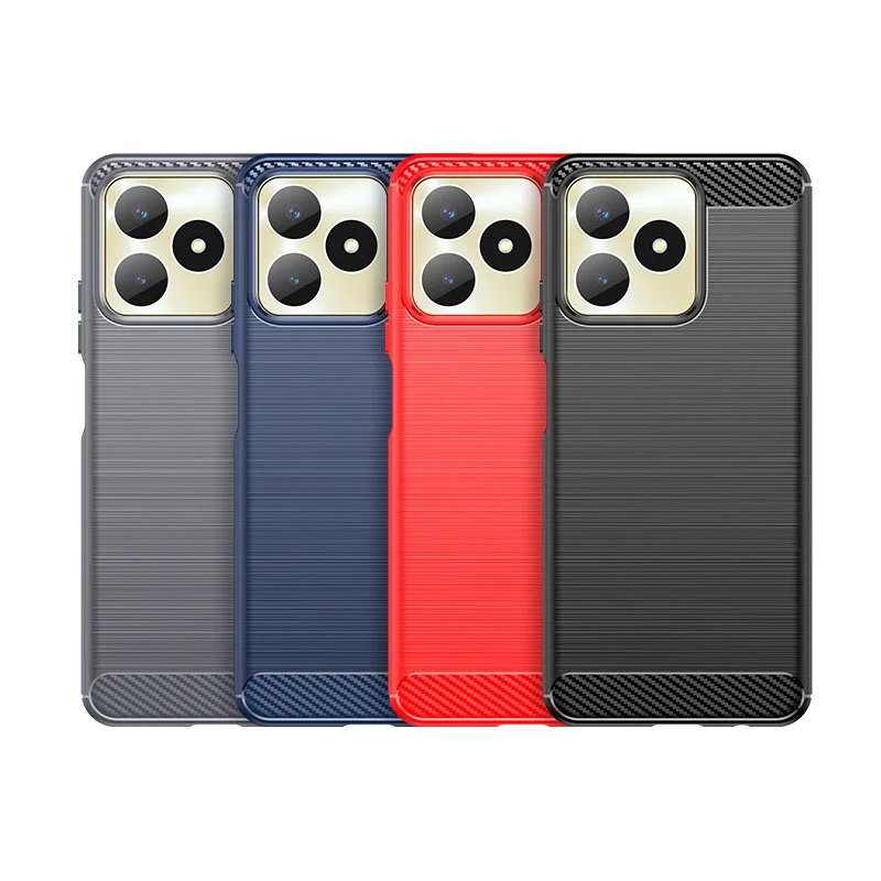 SEAHAI Cover per Realme Note 50 / Realme C53 / Realme C51, Glassato Traslucido Dura PC Protettiva Custodia Silicone TPU Bumper Antiurto AntiGraffio Case con 360° Anello Supporto, Giallo