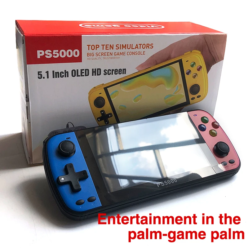 Handheld Portable Game Console PS5000 5.1 Inch HD Screen  64G Retro Video Game Console
