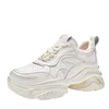 Genuine Leather Original Daddy Shoes for Women's Thick-soled Retro Design Sports Shoes Increased 6cm Comfortable Casual Sneakers