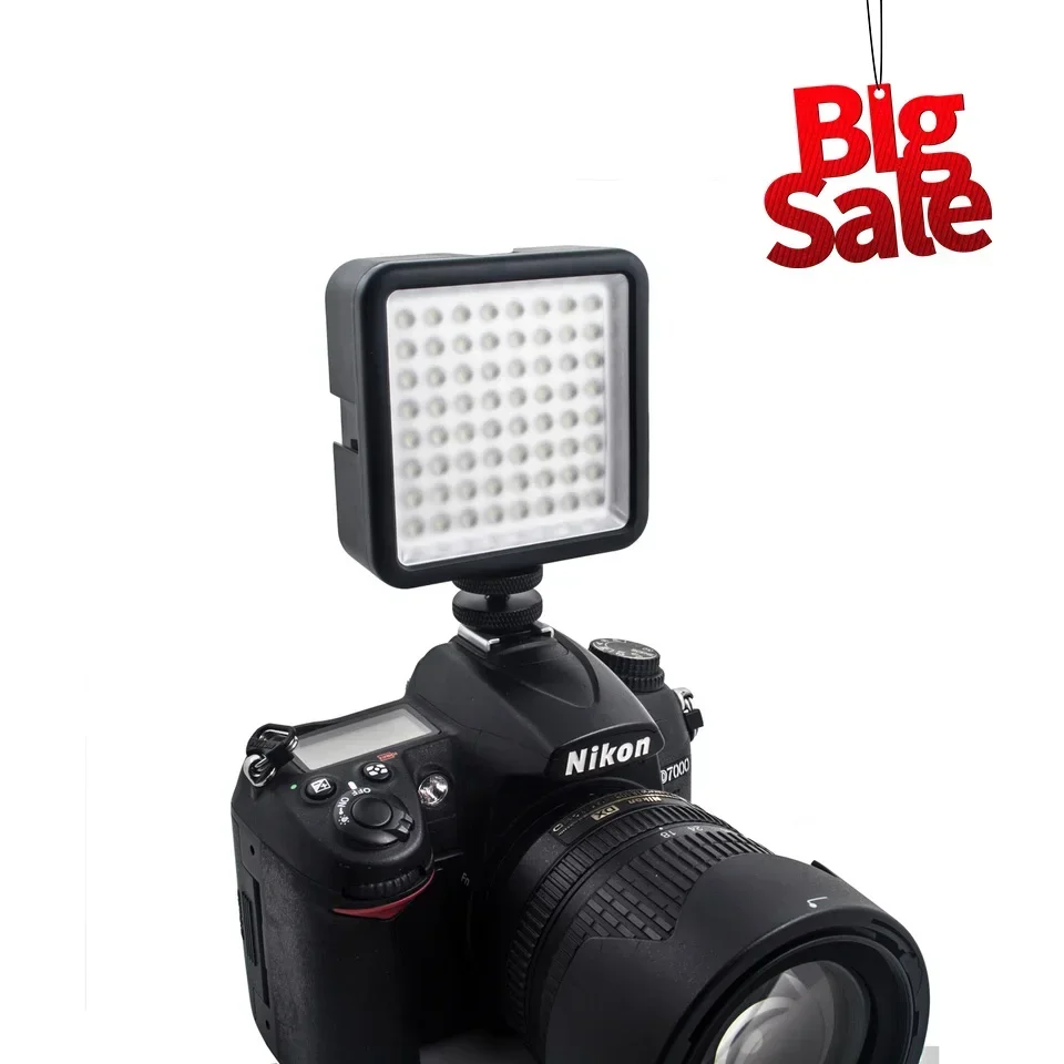 

W64 LED64 Video 6000K LED Lamp for DSLR Camera Camcorder Mini DVR as Fill Light for Wedding News Interview Macro Photography