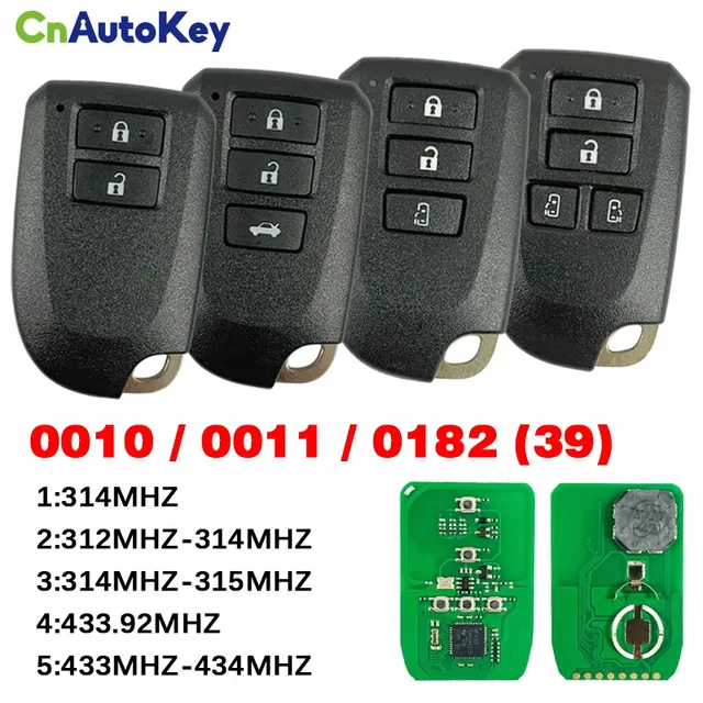 Toyota Hiace Smart Key 3/4 Button 312/314/433MHz 8A Chip BF1ER BS1EW BS2ET Regiusage Yaris L Vios 1