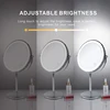 8inch 10X Magnifying LED Makeup Mirror with 3 Color Light Touch Switch Double Side USB Charging Desktop Vanity Cosmetic Mirror 4