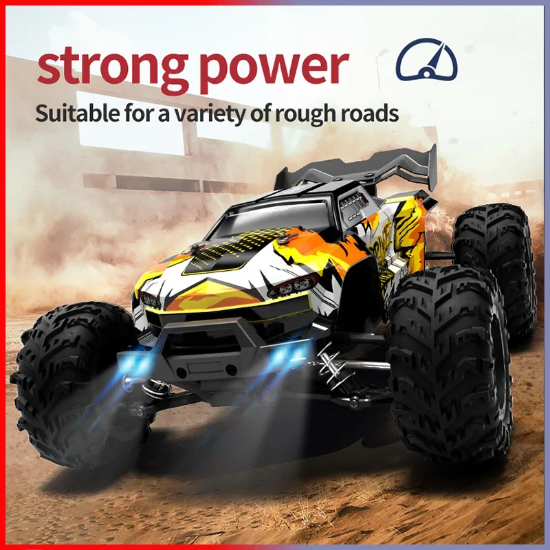 Rc Car Off Road 4x4 High Speed 75KM/H Remote Control Car with LED Headlight Brushless 4WD 1/16 Monster Truck Toys for Boys Gift 4