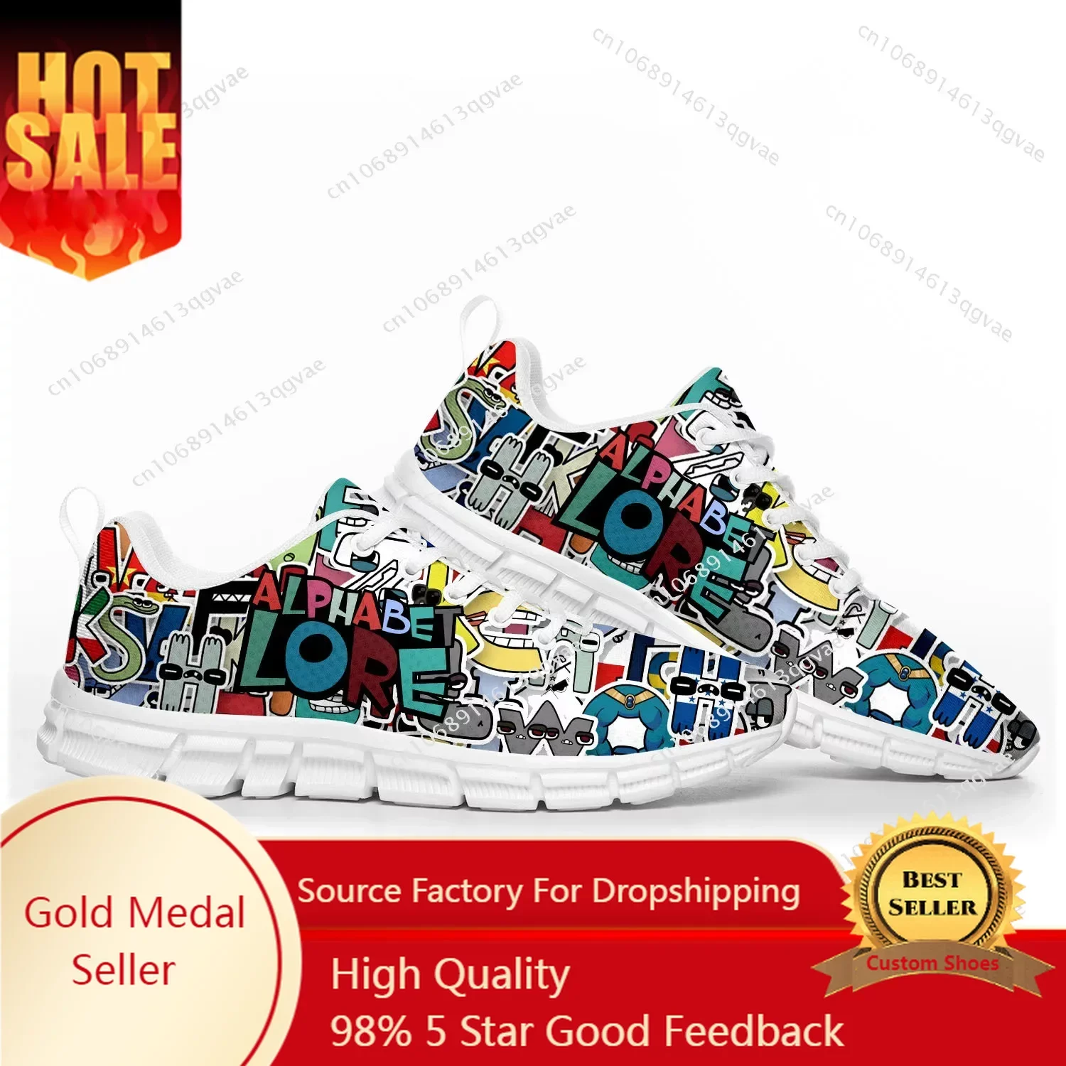 Alphabet Lore Sports Shoes Mens Womens Teenager Children Customized Sneakers Tailor-Made Shoe High Quality Couple Sports Shoes