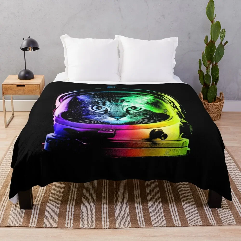 

Astronaut Cat Throw Blanket Blankets For Bed Cute Decorative Sofa Blankets
