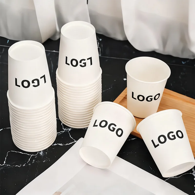 100pcs 180ml paper cups personalized custom,individuation disposable paper cup logo,paper cups with name,logo custom coffee cups - Image 2