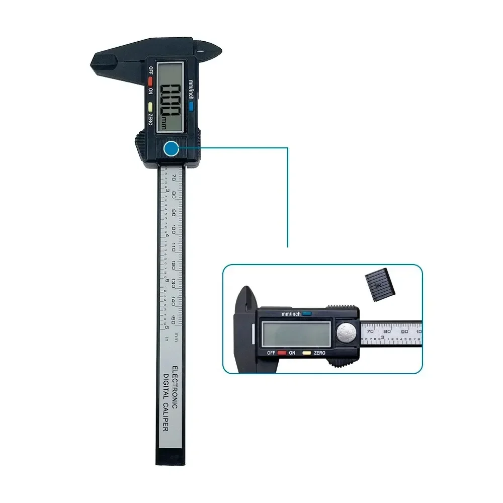 Digital Caliper 150mm 100mm Electronic Digital Carbon Fiber Dial Vernier Caliper Gauge Micrometer digital caliper