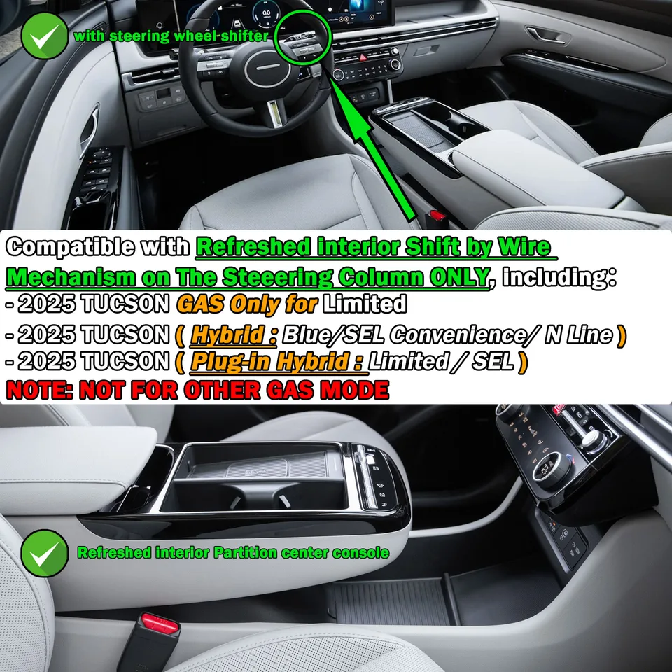 Organizador Inferior De Consola Central Para Hyundai Tucson 2025, Compartimentos Central De Suelo, Portavasos, Caja De Almacenamiento, Accorios Para Coche - AliExprs 34