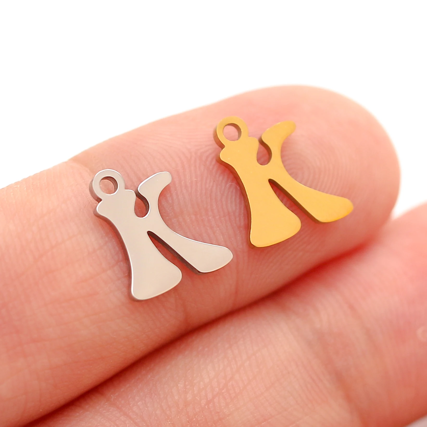 5pcs anfängliche Charms 18k pvd plattiert Edelstahl 26 Buchstaben A-Z Alphabet Anhänger DIY Schmuck Zubehör für Armband Halskette – Detail 20