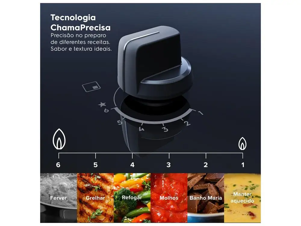 Cooktop 5 Bocas a Gás GLP Electrolux Preto Acendimento Automático Experience KE5GC - Bivolt 2