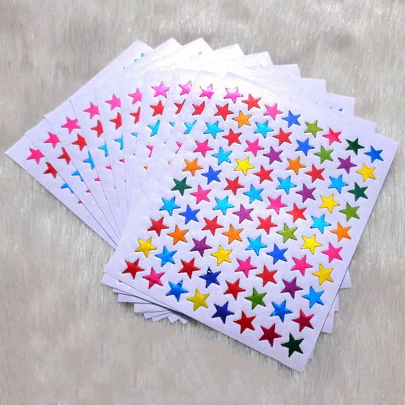 880pcs Star Shape Stickers Labels For School Kids Teacher Reward Crafts 