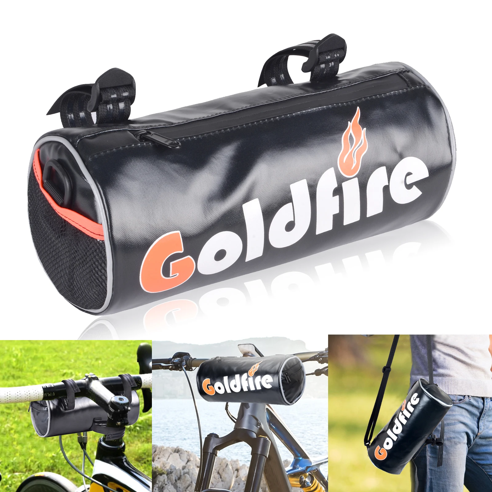 

Bike Handlebar Bag Front Frame Storage Bag Commuter Shoulder Bag Waterproof Front Pack for Motorcycles, Road Bike, MTB Mountain