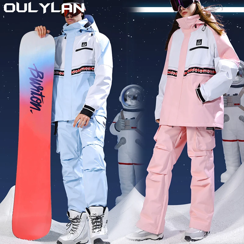 

New Winter Ski Suit Women Outdoor Snowboarding Jacket Men Warm Skiing Set Wind Proof Waterproof Snow Pants