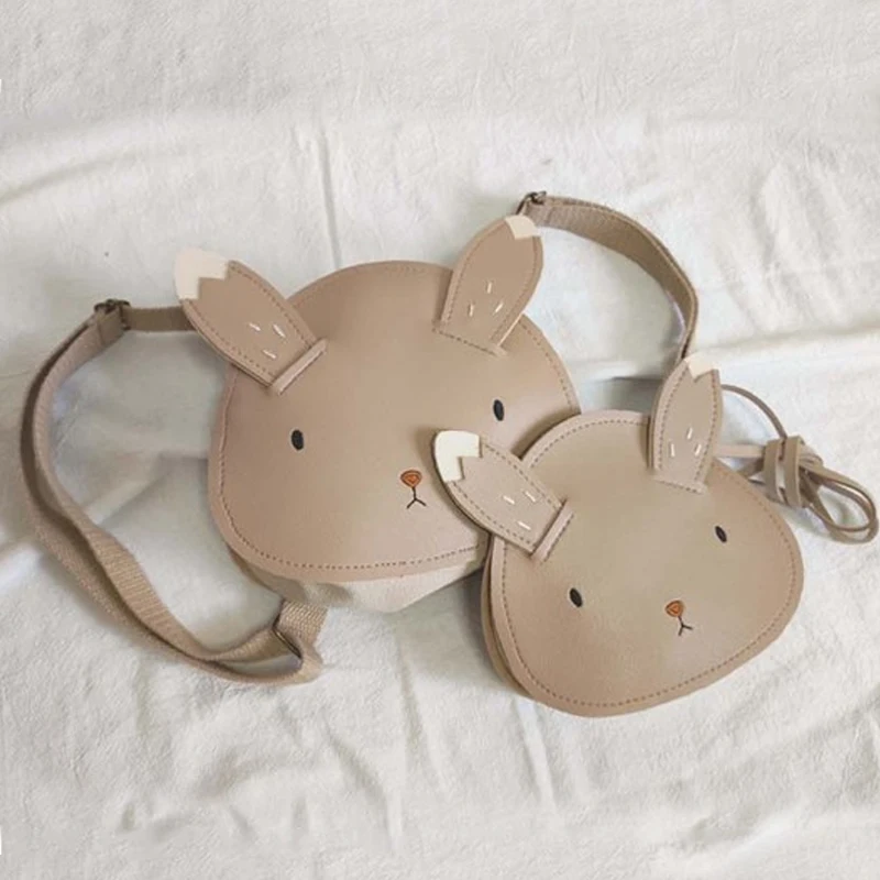 Cute Korean Cartoon PU Kids Crossbody Bags for Toddler Girls Bunny Messenger Bag Kawaii Baby Children's Small Handbags Gifts 5