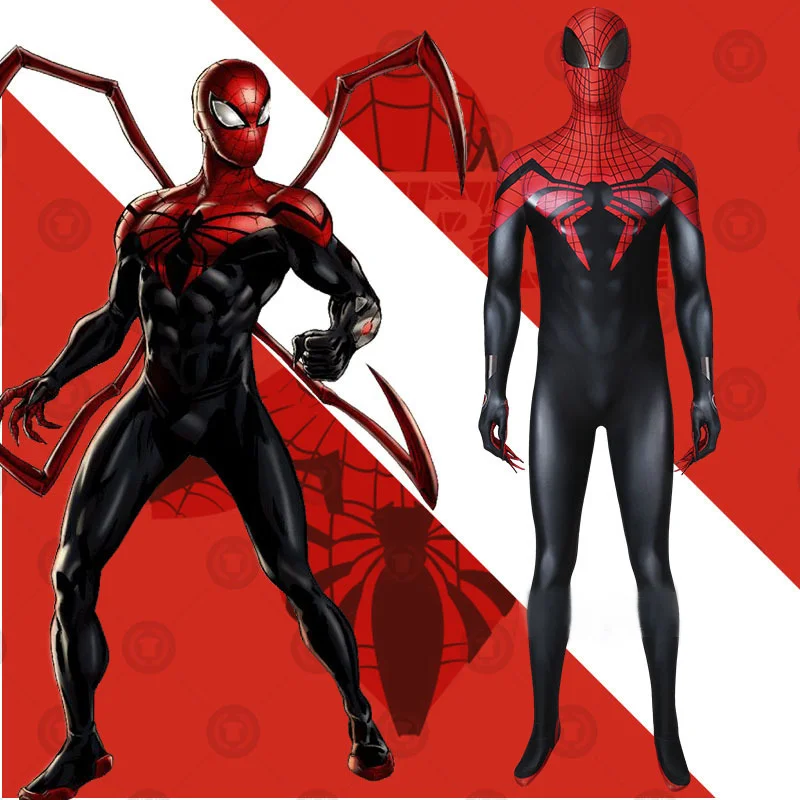 

Superior SpiderMan Cosplay Costume Boys Superhero Superior Spider 3D Printed Spandex Halloween Costume Zenzai Suits Adult Kids