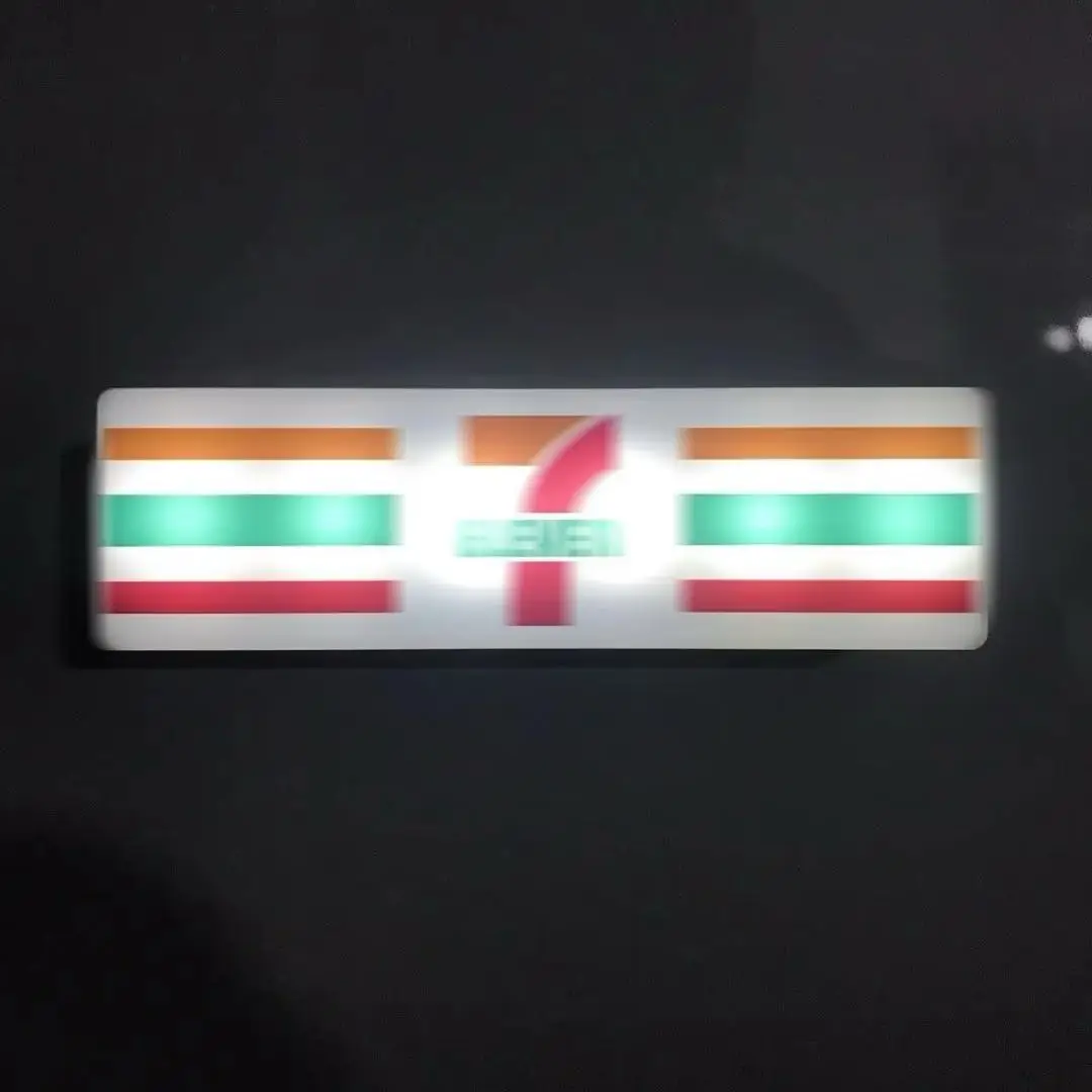 Illuminated Miniature Convenience Store Fridge Magnet with Glowing Signboard