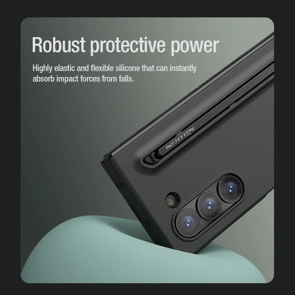Premium Anti-Fingerprint Silicone Case with S-Pen Holder