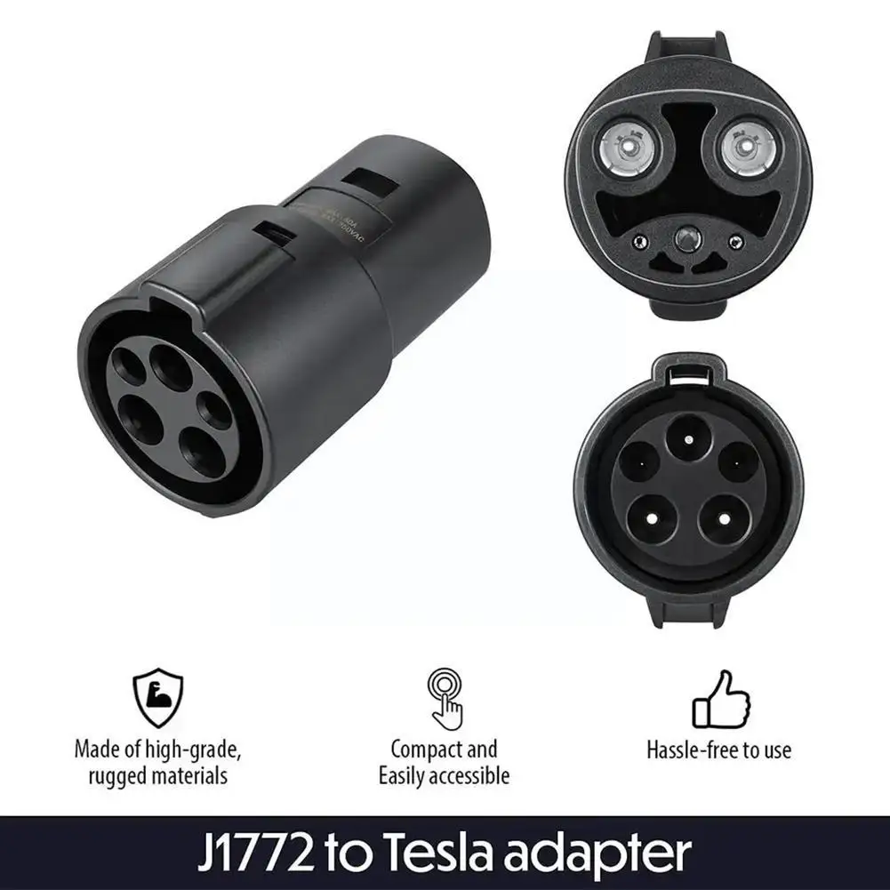 電気自動車充電器アダプター,テスラモデルx y s ssawe j1772タイプ1からteslaevse z9c1用アダプター|  AliExpress