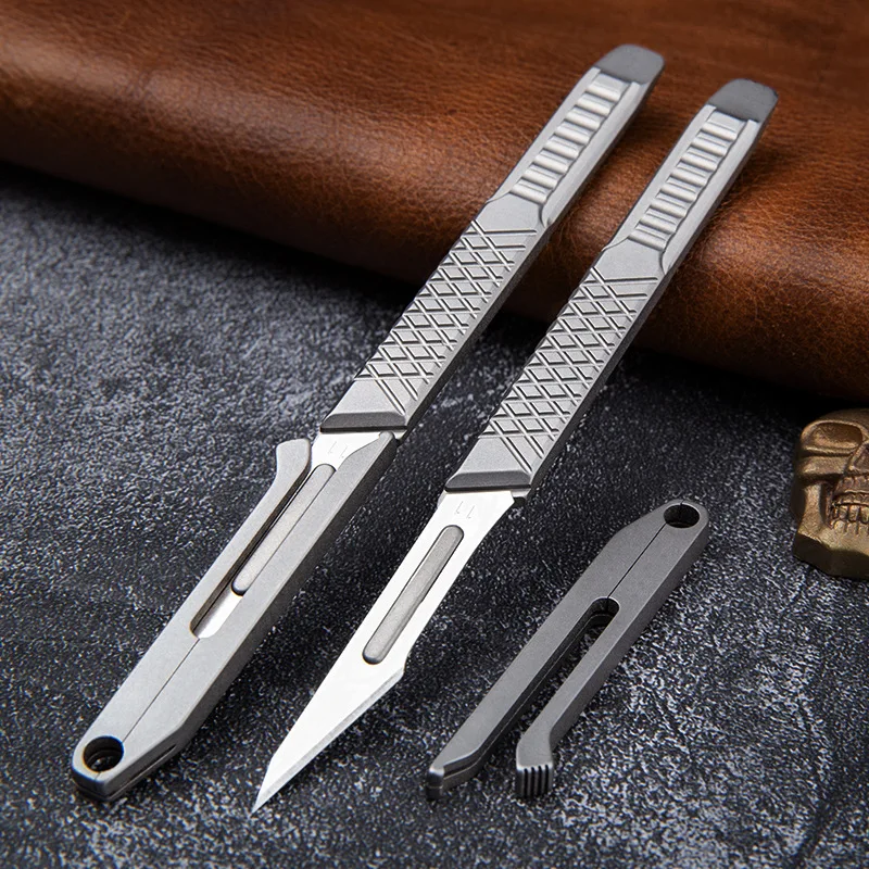 Titanium Alloy Paper Cutting Tools Titanium Alloy Utility Knife Edc