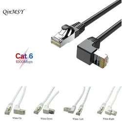 Enhanced Angled Shielded High - Speed Network Cable (White, 0.3m - 1m) - 0.5m (White down)