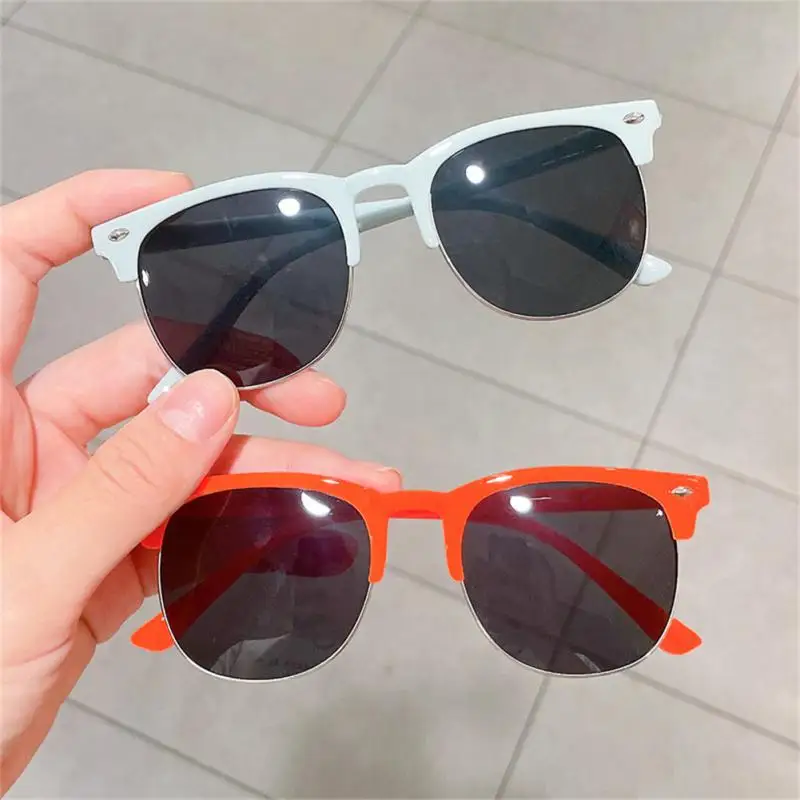 Children' Sunglasses Boys Girls Fashion Trendy Baby Sun Glasses UV Resistant Korean Version Round Frame Eyewear Outdoor Cycling