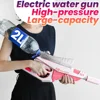 2L Electric Water Gun Large Capacity High-Pressure Automatic Shotting Water Gun Electric Water Blasters Summer Toys for Kids 1