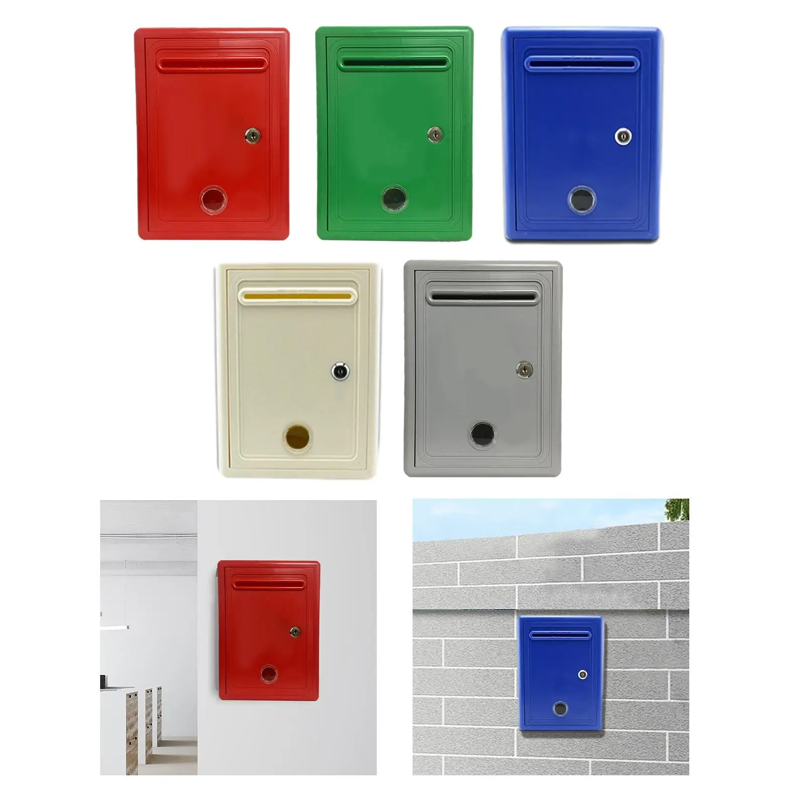 Suggestion Box Comment Box Waterproof for Home Office Classroom Complaint with Key Lock Ticket Mailbox Donation