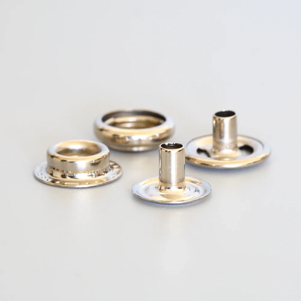 

10piece Thick Brass Stride 201 Snap Button Big White Button Sewing Button Is Suitable for 3-4mm Leather Hardware