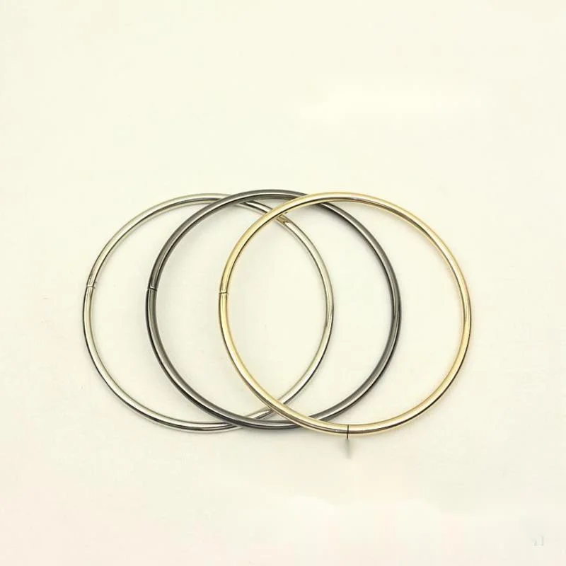 10pcs Metal Solid O-ring Bag Handle Metal Strap Replacement Handbag Luggage DIY Fashion Hardware Accessories Diameter 10cm 10 50 pieces metal flat custom o ring bag buckles women handbag strap clothes decorative clasp loop diy hardware accessories