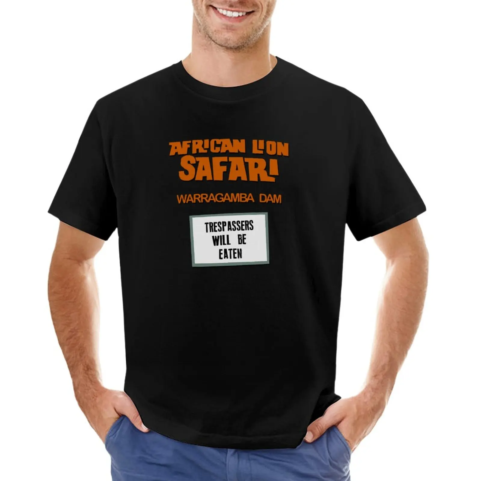 

African Lion Safari - Trespassers Will Be Eaten T-Shirt tees shirts graphic tees workout shirts for men