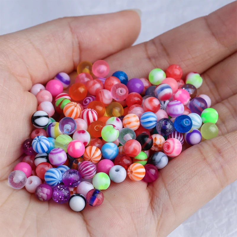 30/50/100pcs Random Color Mixing Acrylic Replacement Ball 3mm-8mm Tongue Barbell Ear Belly Eyebrow Piercing Ball Body Jewelry